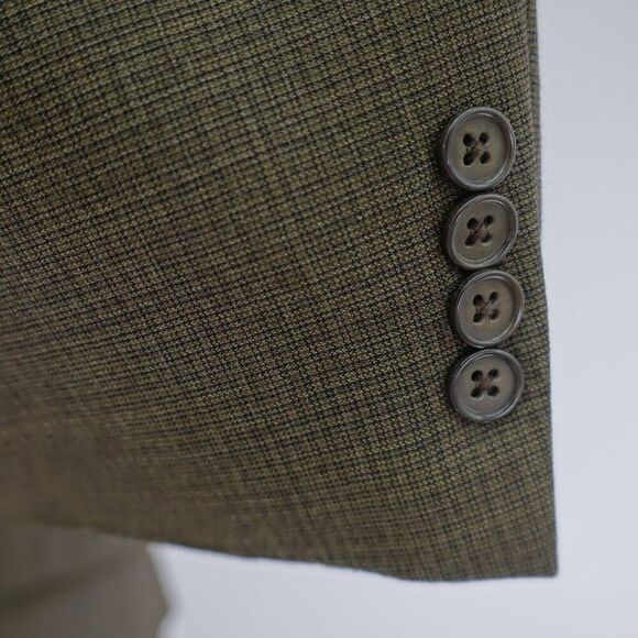 Hart Schaffner Marx Wool Sport Coat / Blazer 40R Brown Star Check 2 Button - Picture 3 of 12